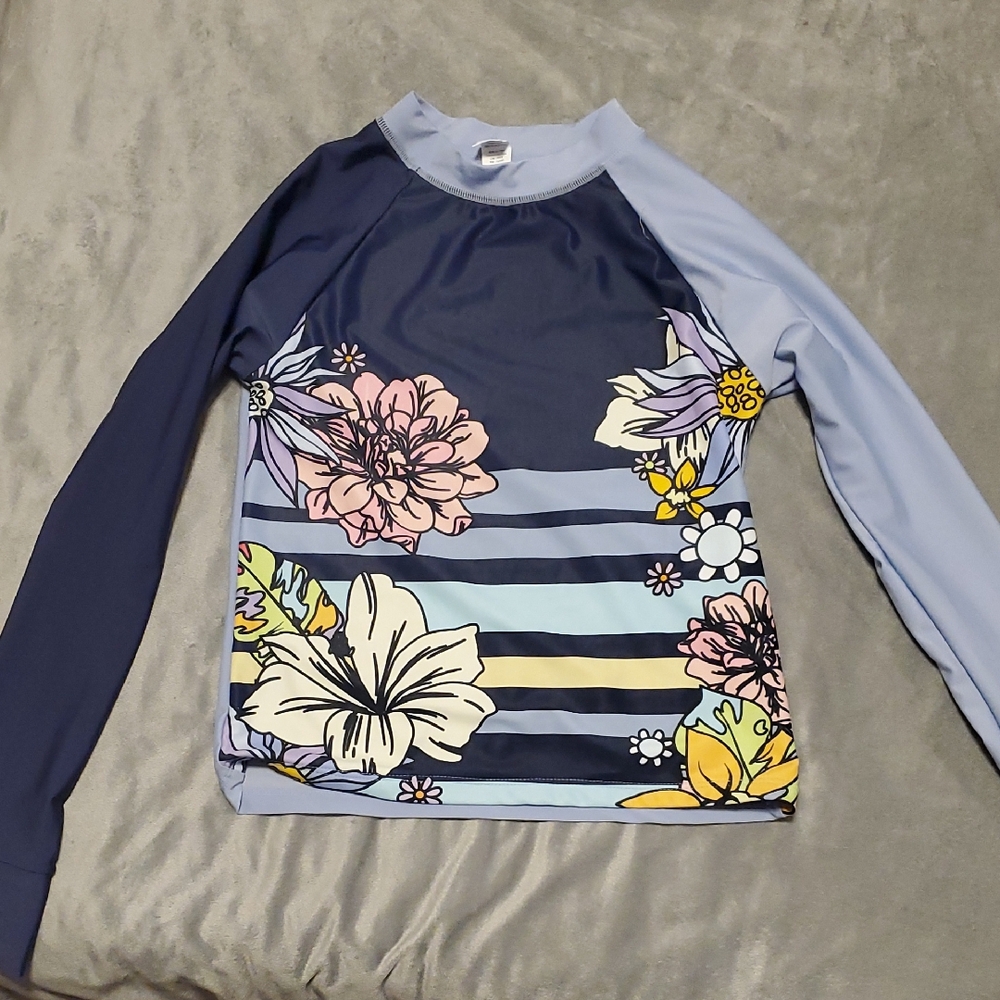 Limeapple Navy Floral Bathing Suit